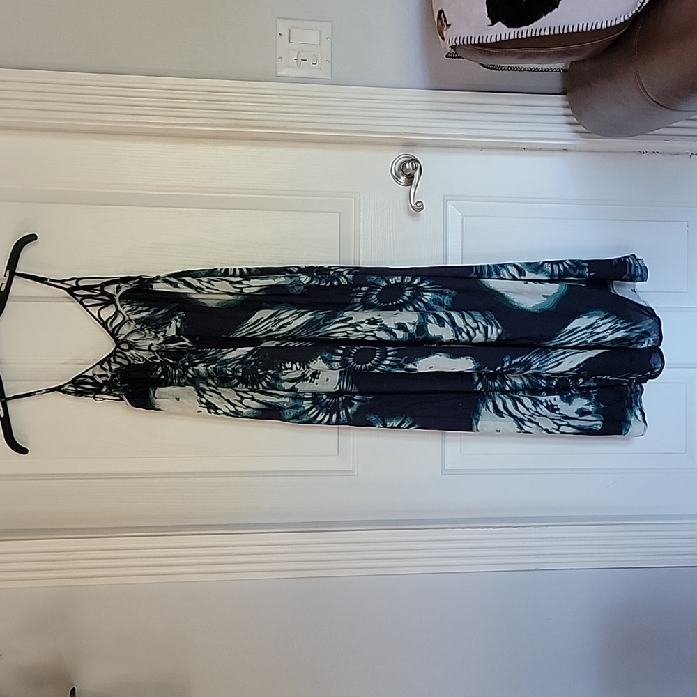 ANTHROPOLOGIE MAXI DRESS NAVY MARIN NEW XS